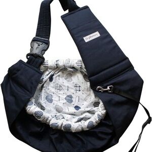 Navy Blue Dog Sling Carrier with Padded Strap